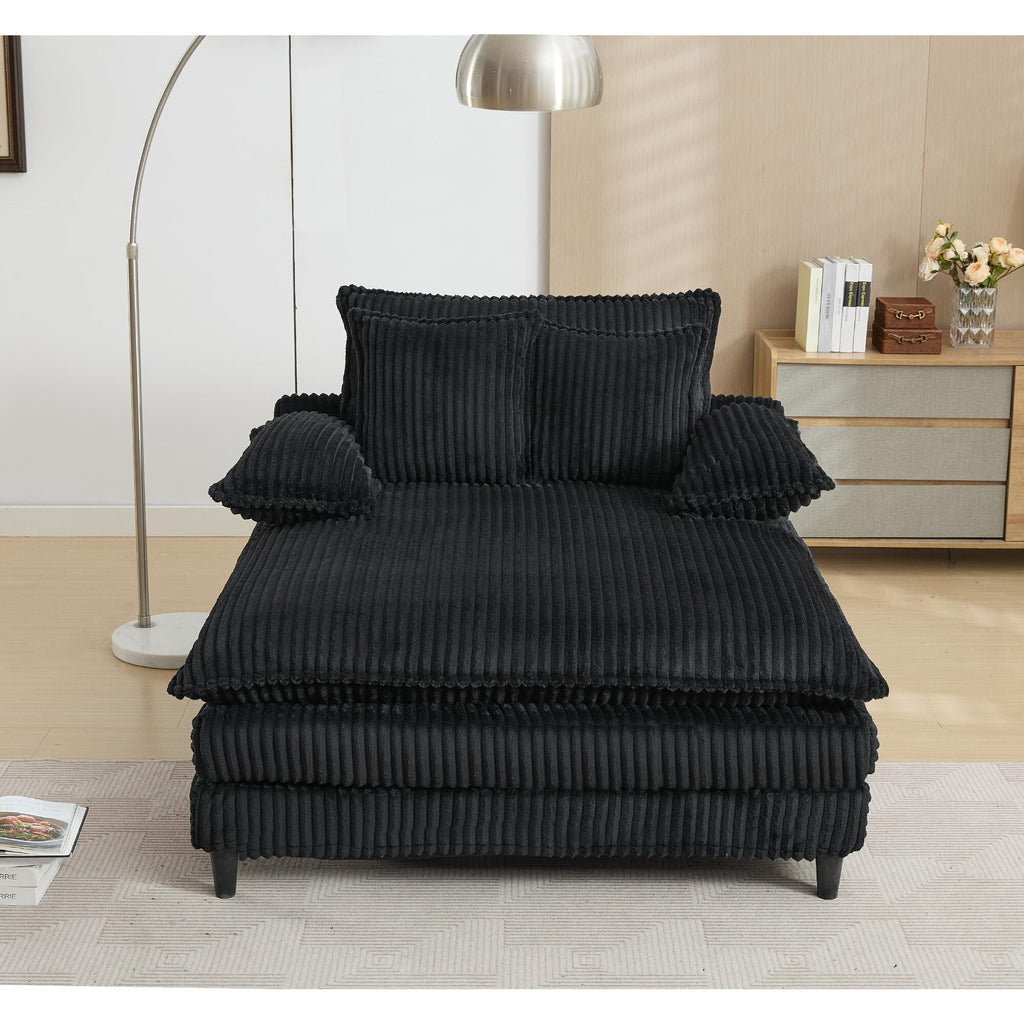 Fauteuil de salon extra large de 54,75 po, canapé-lit moelleux avec coussins et 2 oreillers