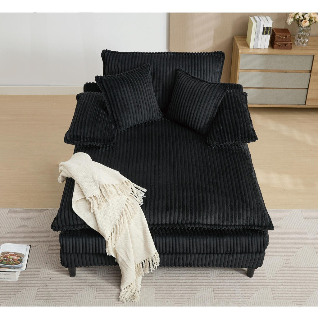 Fauteuil de salon extra large de 54,75 po, canapé-lit moelleux avec coussins et 2 oreillers