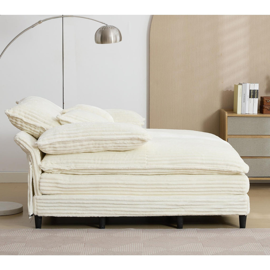 Fauteuil de salon extra large de 54,75 po, canapé-lit moelleux avec coussins et 2 oreillers