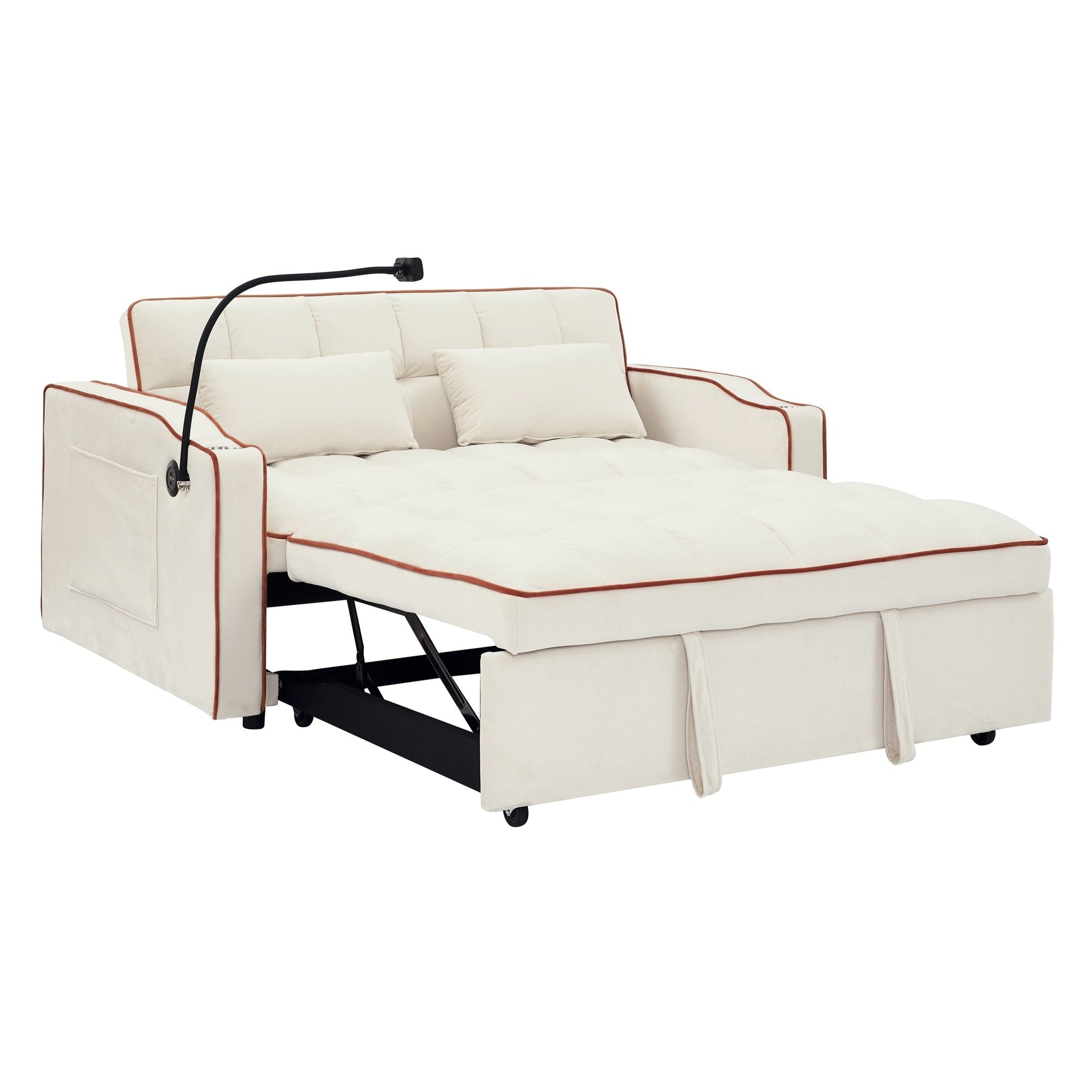 Canapé-lit pliable polyvalent de 141 cm (55,51 pouces) disponible en 3 longueurs.
