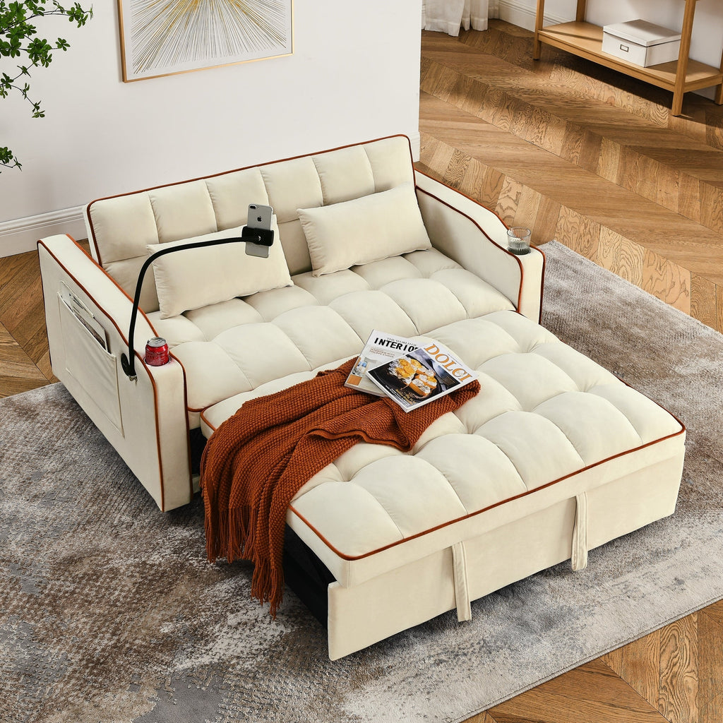 Canapé-lit pliable polyvalent de 141 cm (55,51 pouces) disponible en 3 longueurs.