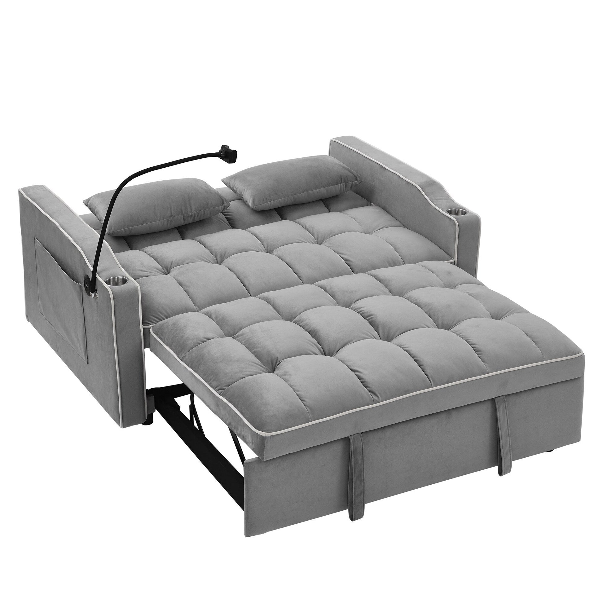 Canapé-lit pliable polyvalent de 141 cm (55,51 pouces) disponible en 3 longueurs.