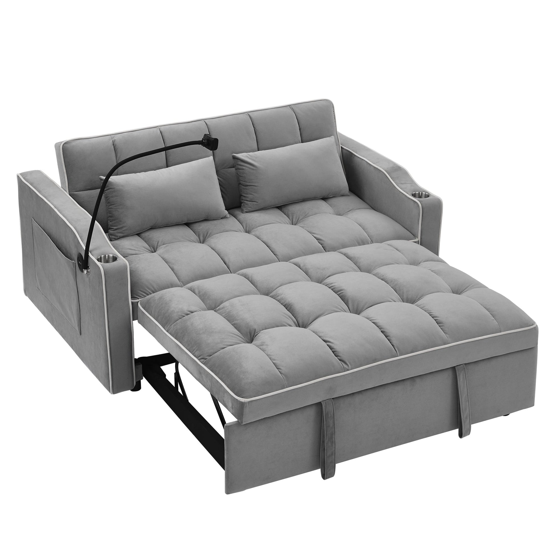 Canapé-lit pliable polyvalent de 141 cm (55,51 pouces) disponible en 3 longueurs.