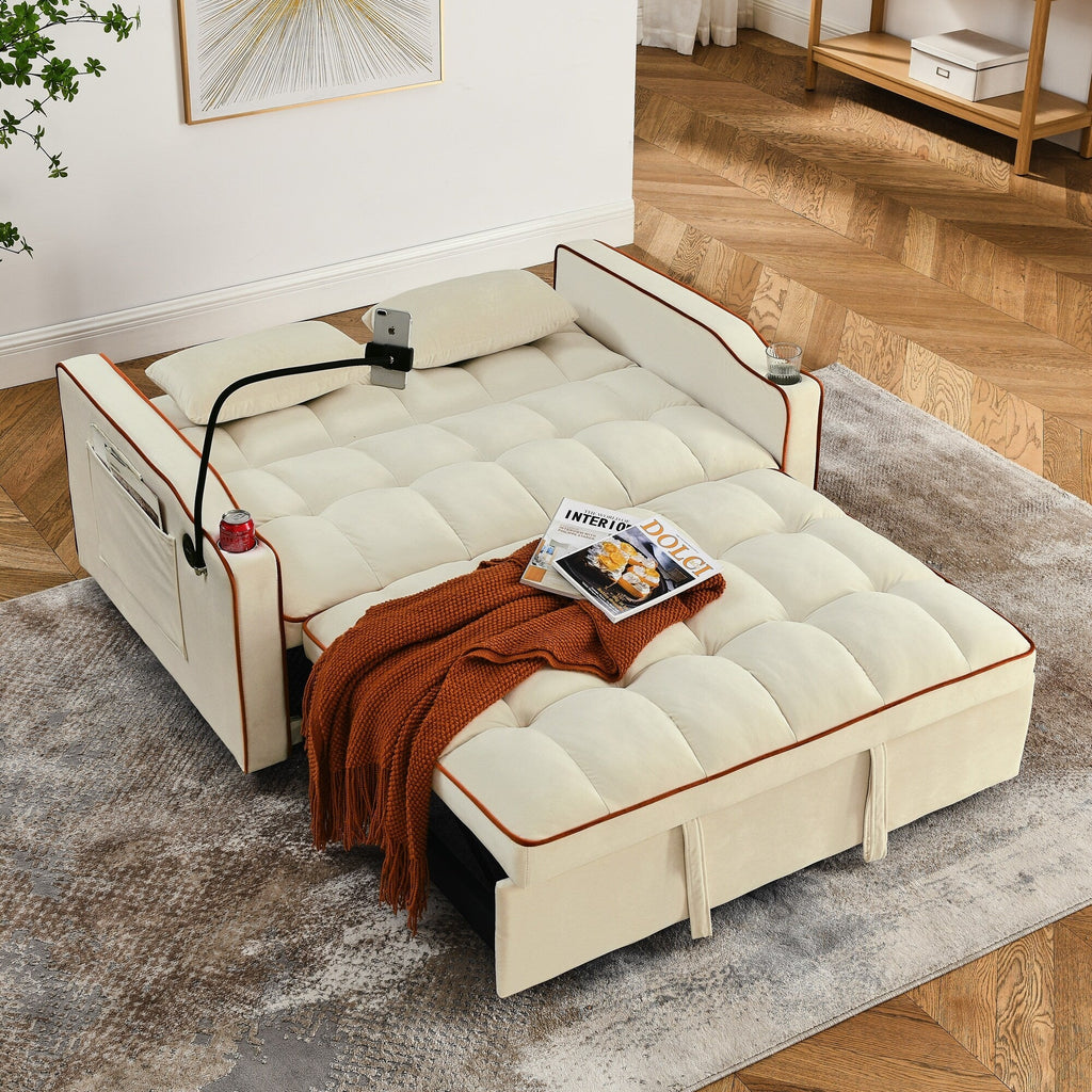 Canapé-lit pliable polyvalent de 141 cm (55,51 pouces) disponible en 3 longueurs.