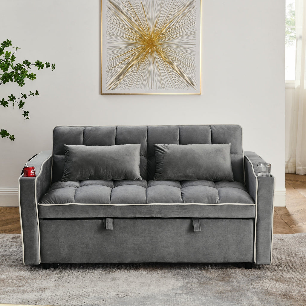 Canapé-lit pliable polyvalent de 141 cm (55,51 pouces) disponible en 3 longueurs.