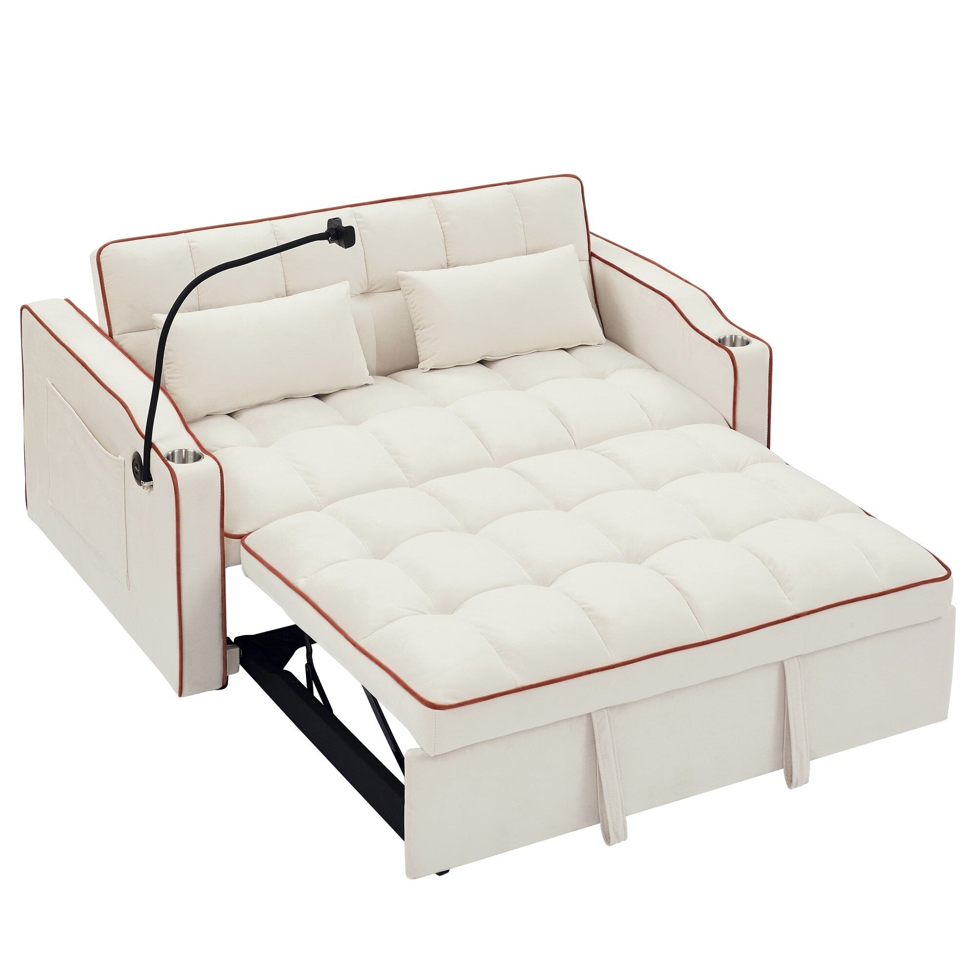 Canapé-lit pliable polyvalent de 141 cm (55,51 pouces) disponible en 3 longueurs.