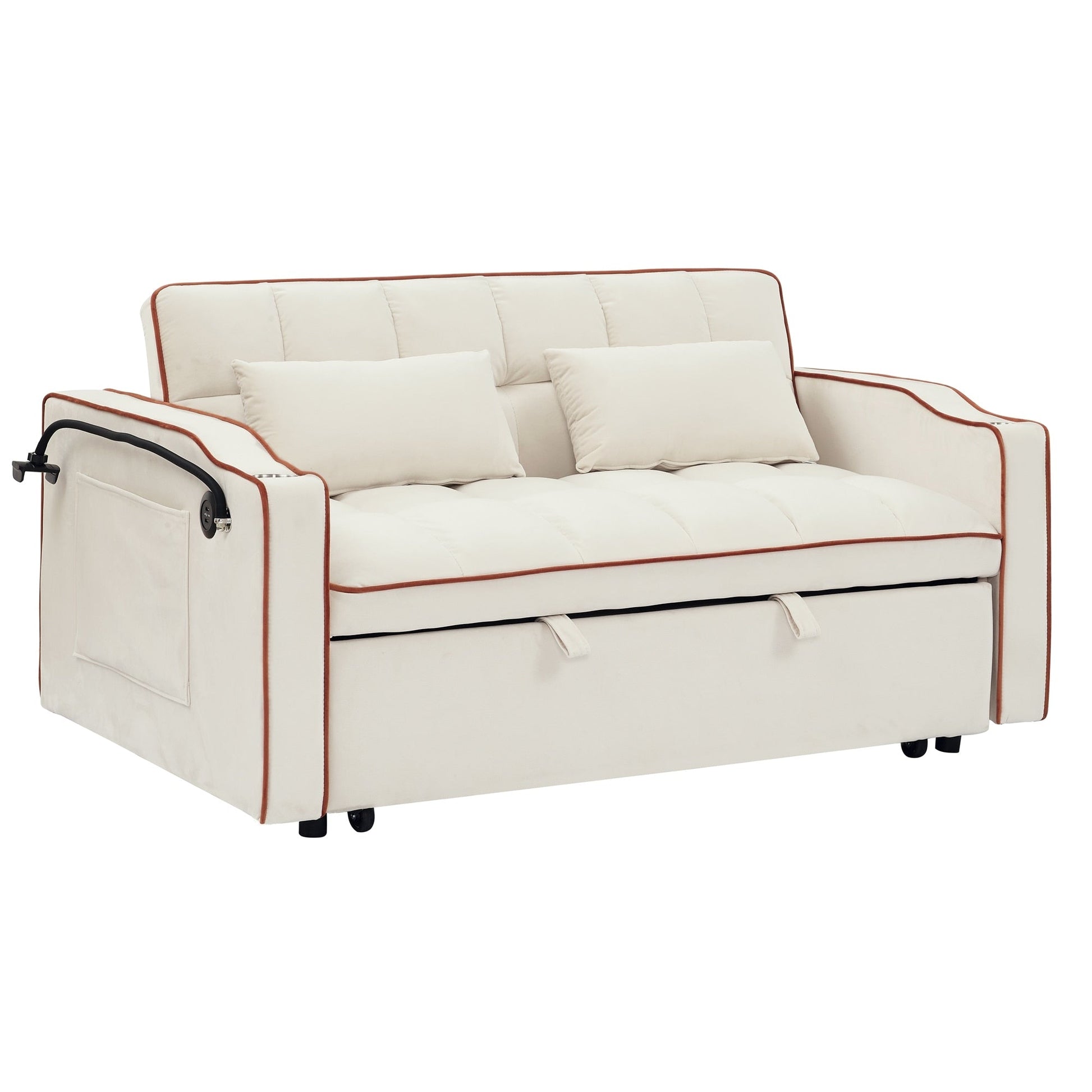 Canapé-lit pliable polyvalent de 141 cm (55,51 pouces) disponible en 3 longueurs.