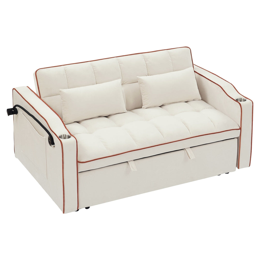 Canapé-lit pliable polyvalent de 141 cm (55,51 pouces) disponible en 3 longueurs.
