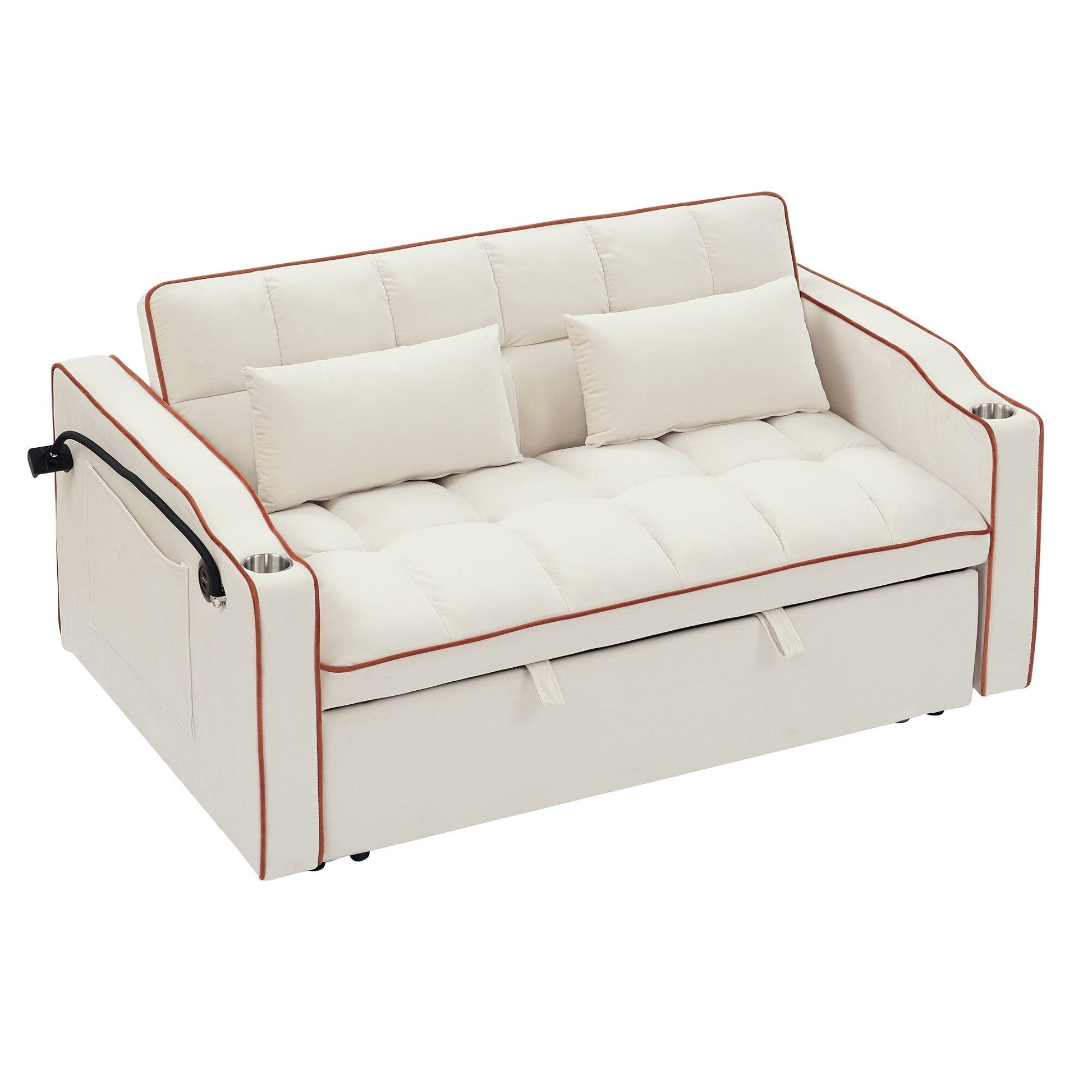 Canapé-lit pliable polyvalent de 141 cm (55,51 pouces) disponible en 3 longueurs.