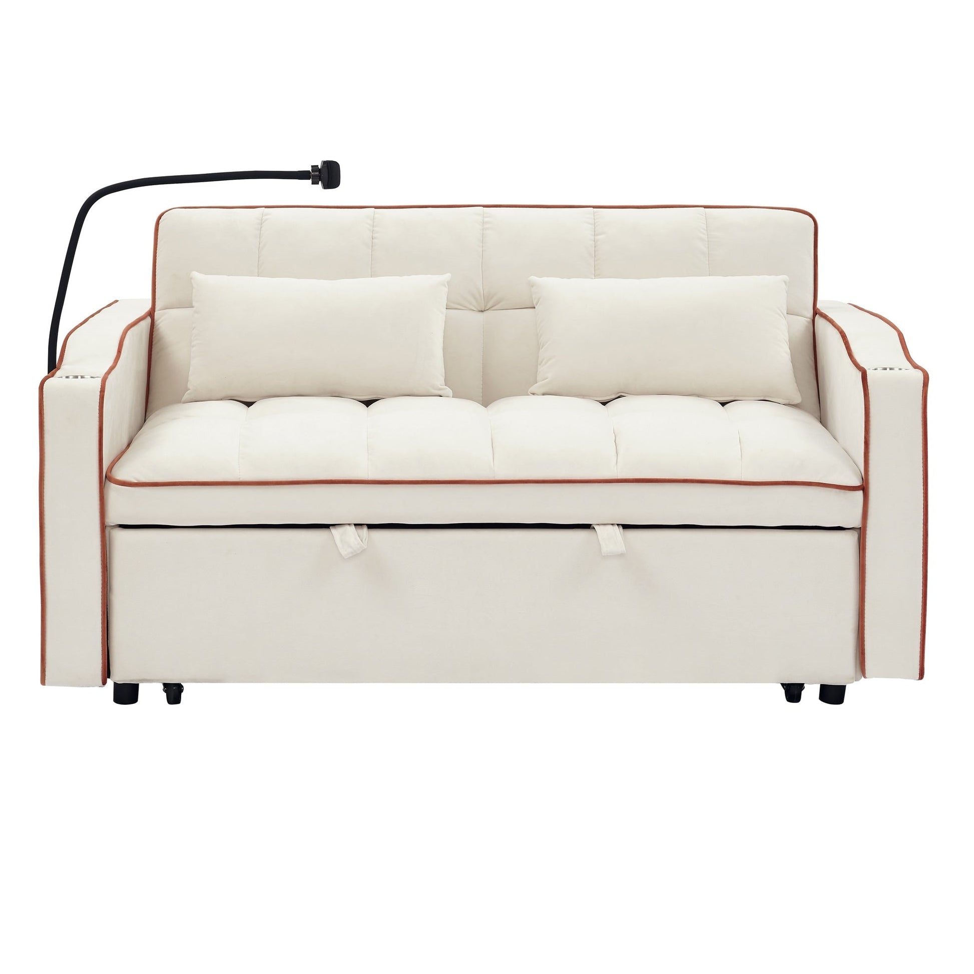 Canapé-lit pliable polyvalent de 141 cm (55,51 pouces) disponible en 3 longueurs.