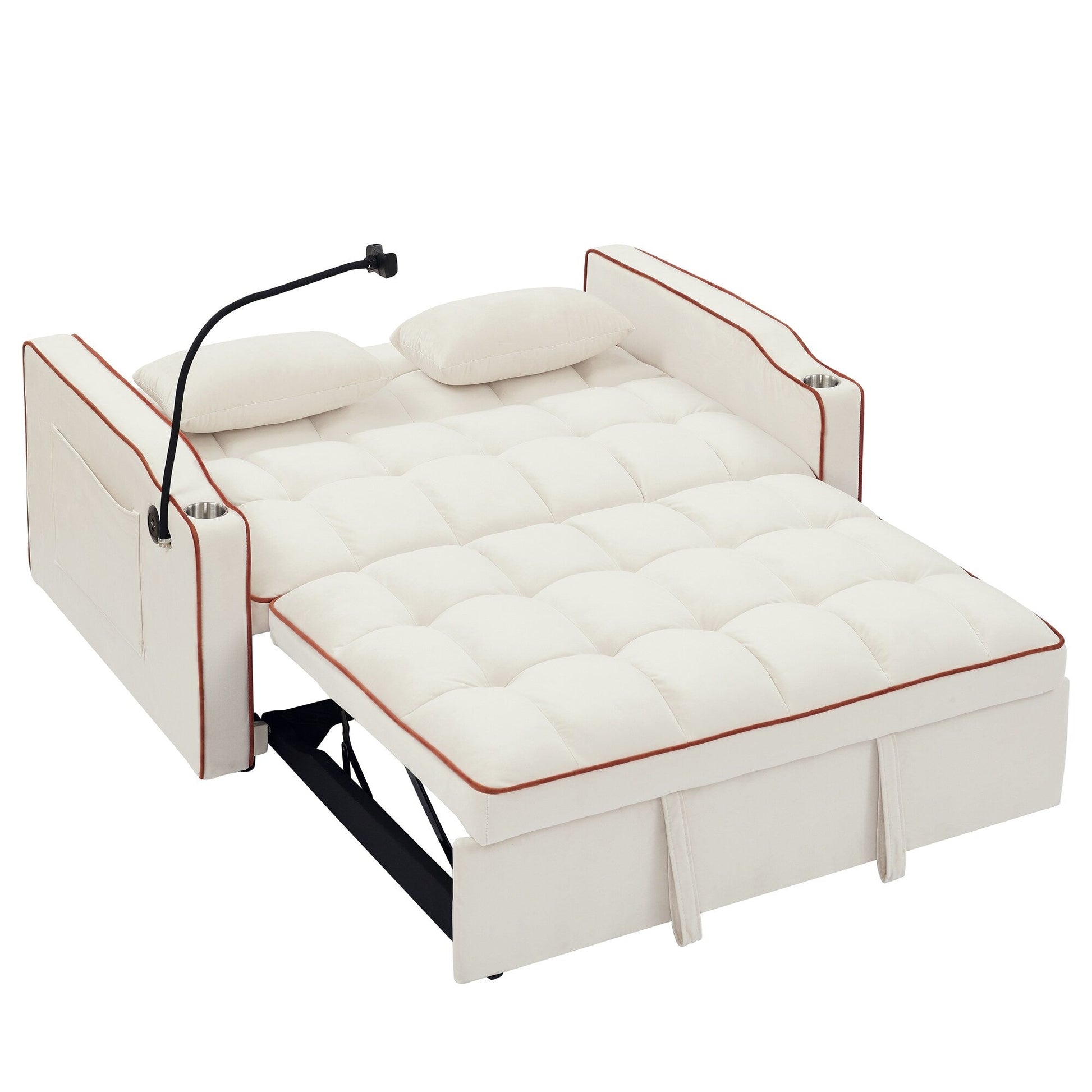 Canapé-lit pliable polyvalent de 141 cm (55,51 pouces) disponible en 3 longueurs.