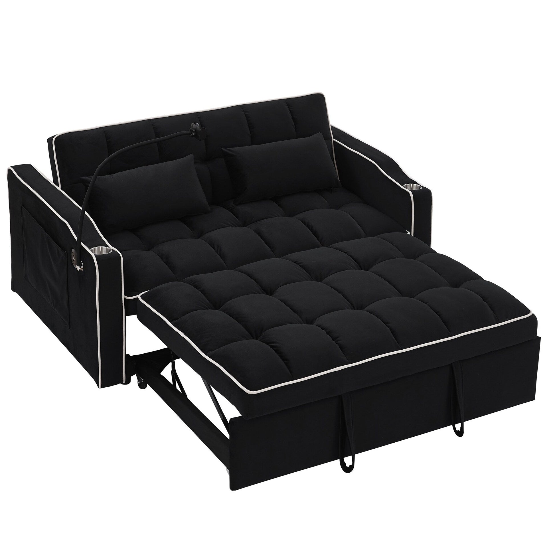 Canapé-lit pliable polyvalent de 141 cm (55,51 pouces) disponible en 3 longueurs.