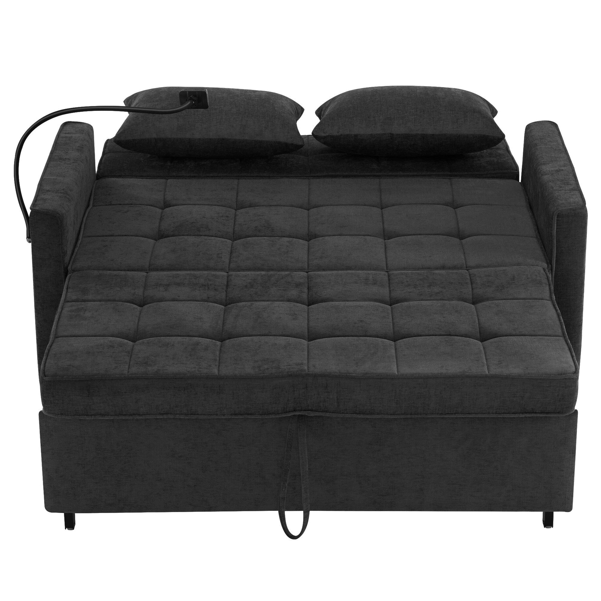 Canapé-lit convertible en chenille de 56,9 W avec ports USB