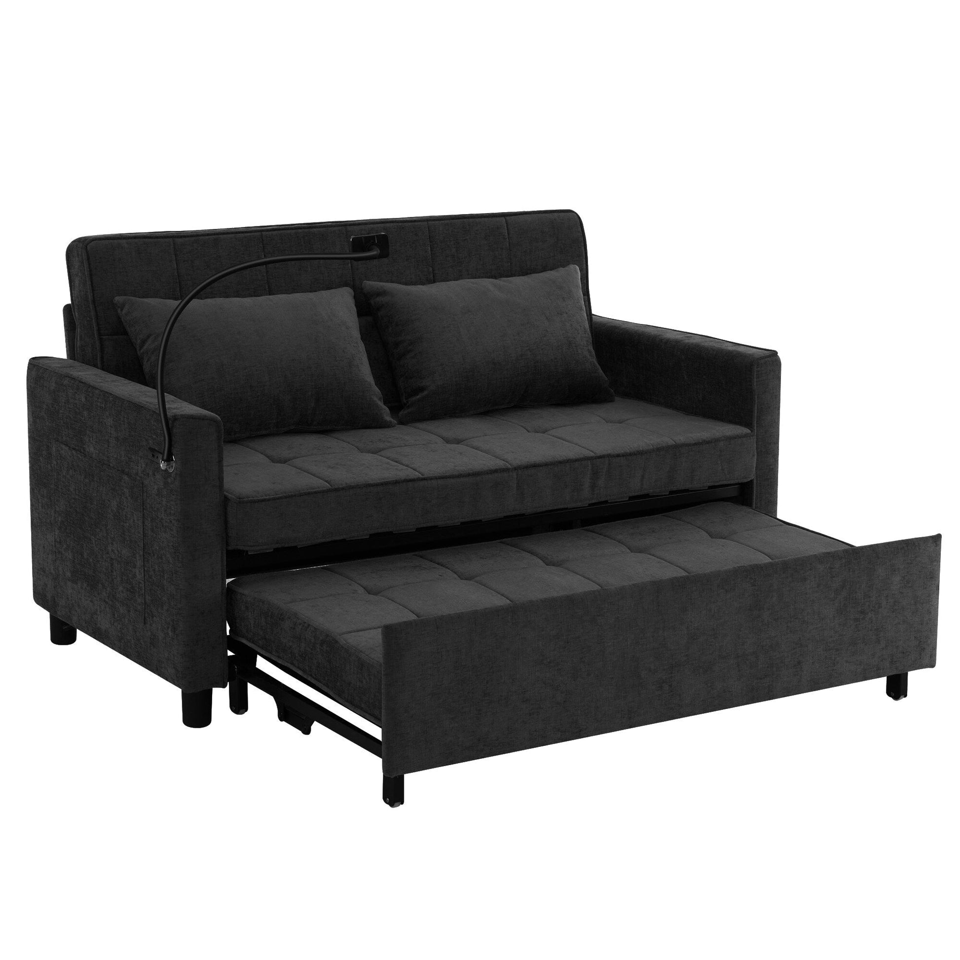 Canapé-lit convertible en chenille de 56,9 W avec ports USB