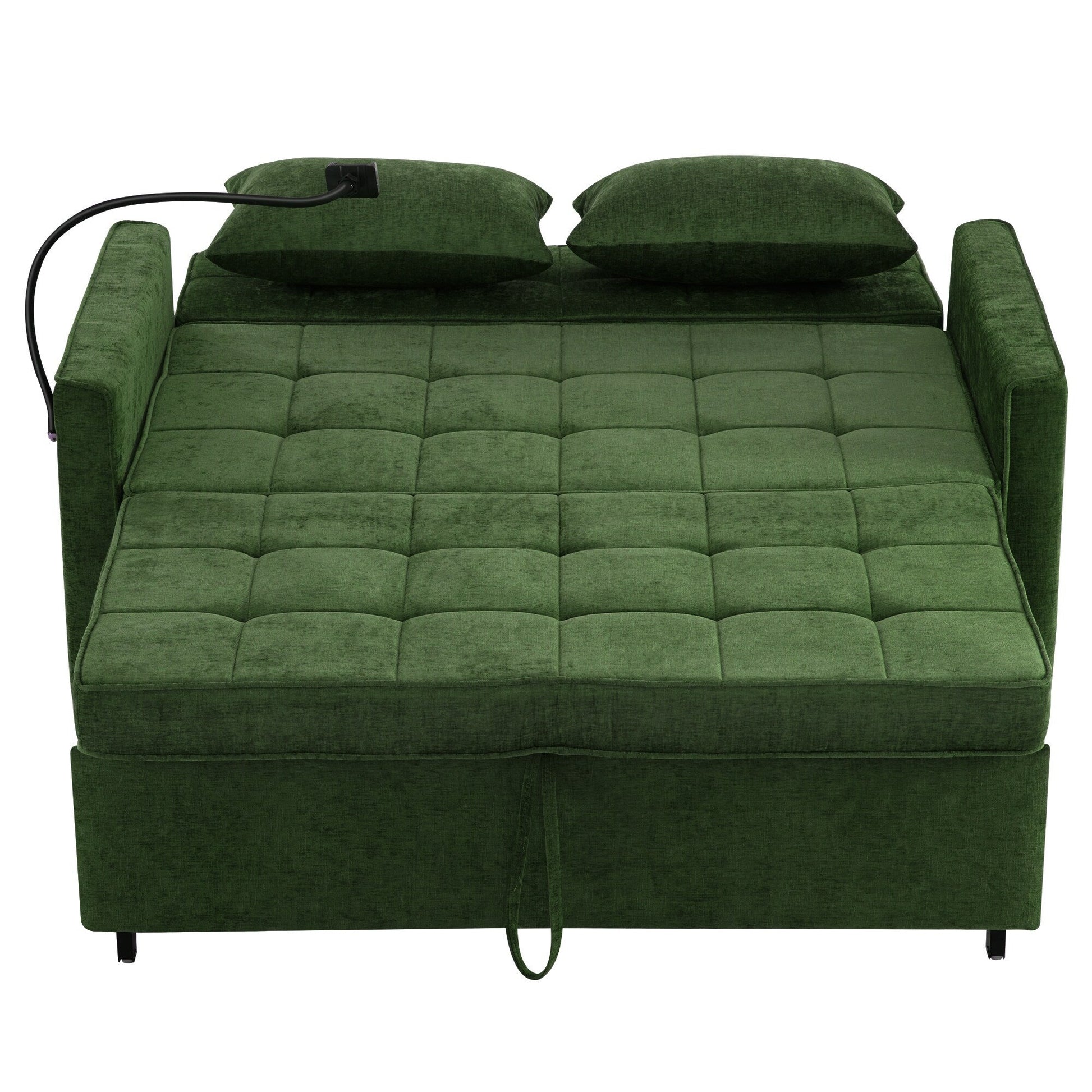 Canapé-lit convertible en chenille de 56,9 W avec ports USB