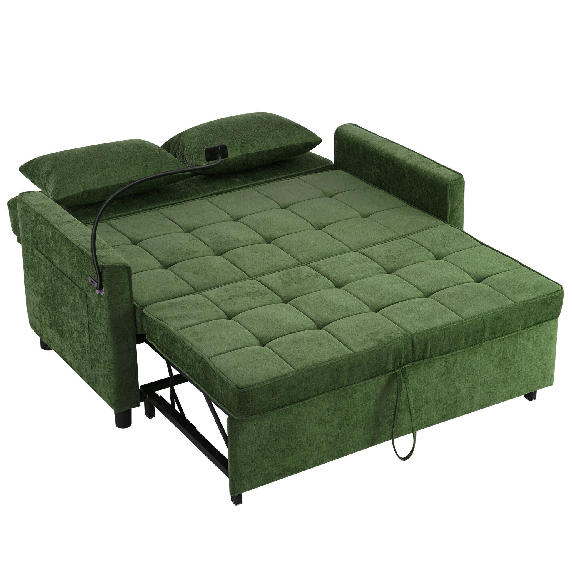 Canapé-lit convertible en chenille de 56,9 W avec ports USB