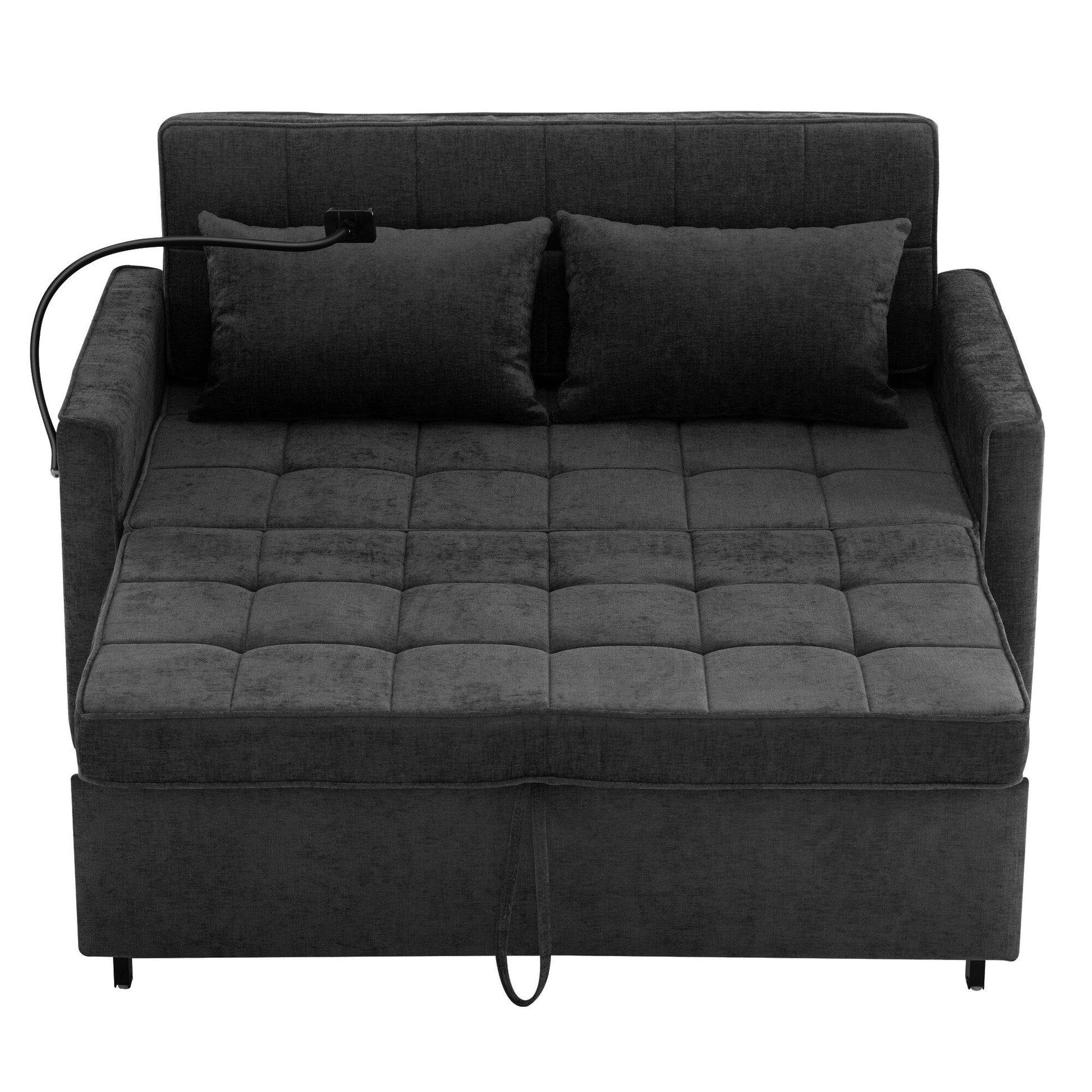 Canapé-lit convertible en chenille de 56,9 W avec ports USB