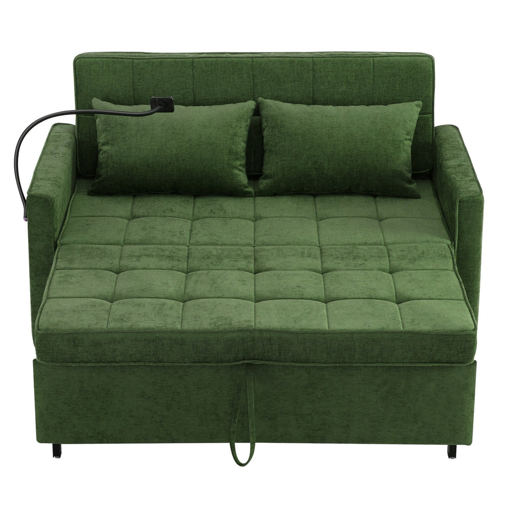 Canapé-lit convertible en chenille de 56,9 W avec ports USB