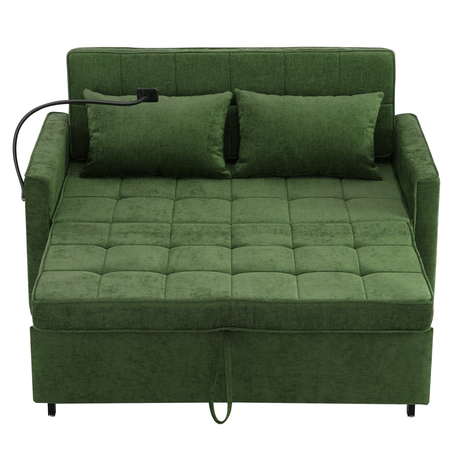 Canapé-lit convertible en chenille de 56,9 W avec ports USB