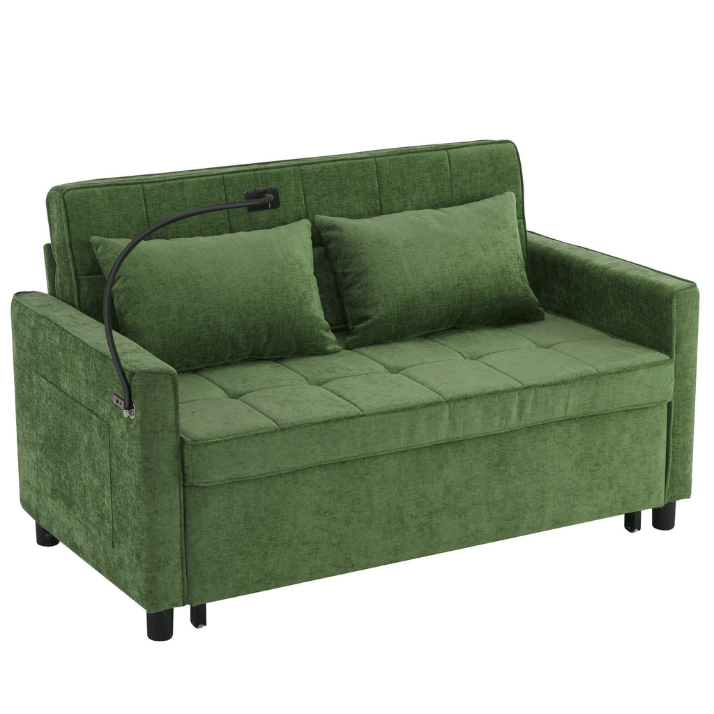 Canapé-lit convertible en chenille de 56,9 W avec ports USB