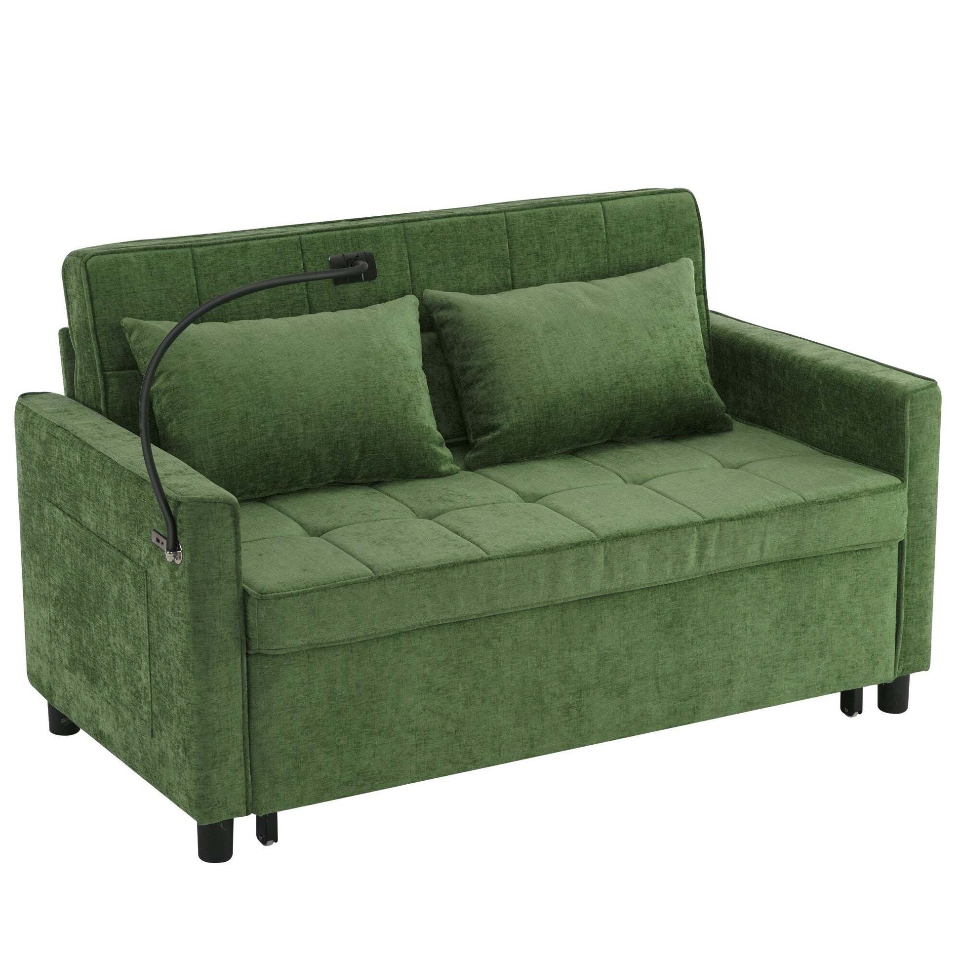 Canapé-lit convertible en chenille de 56,9 W avec ports USB