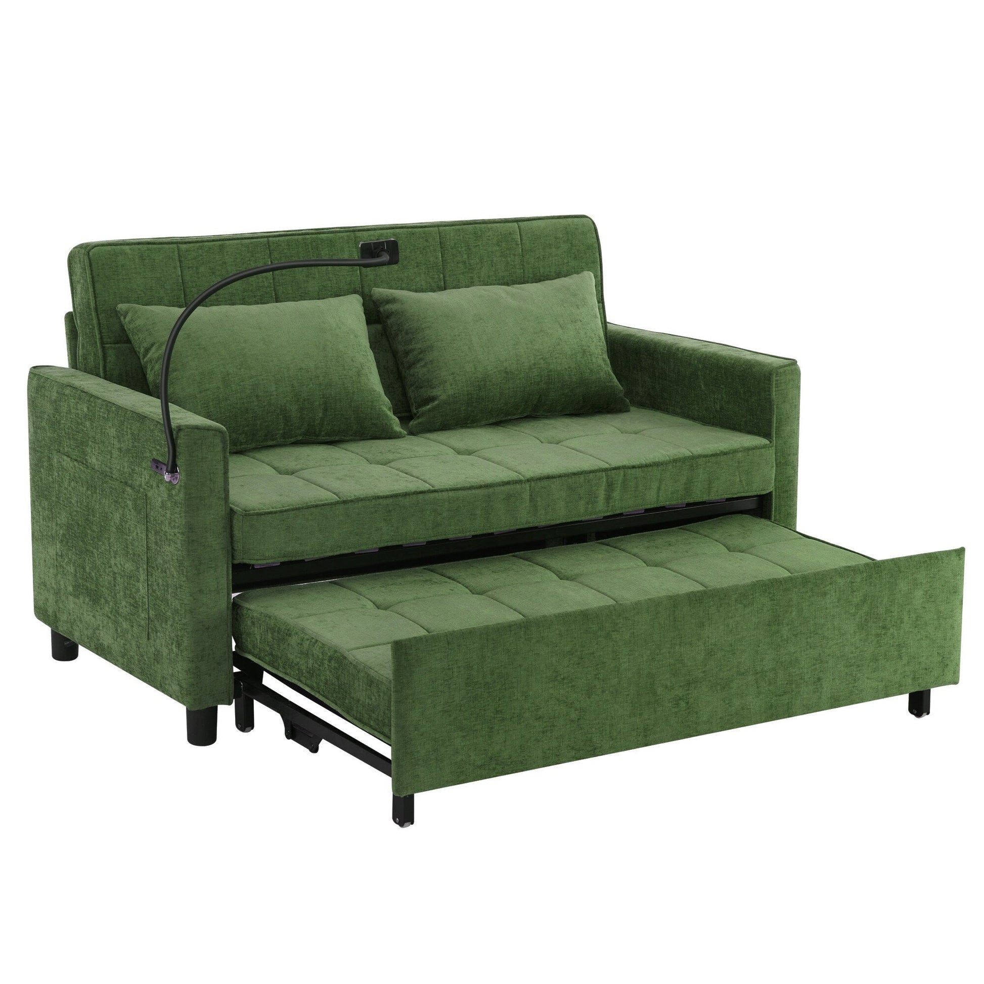 Canapé-lit convertible en chenille de 56,9 W avec ports USB