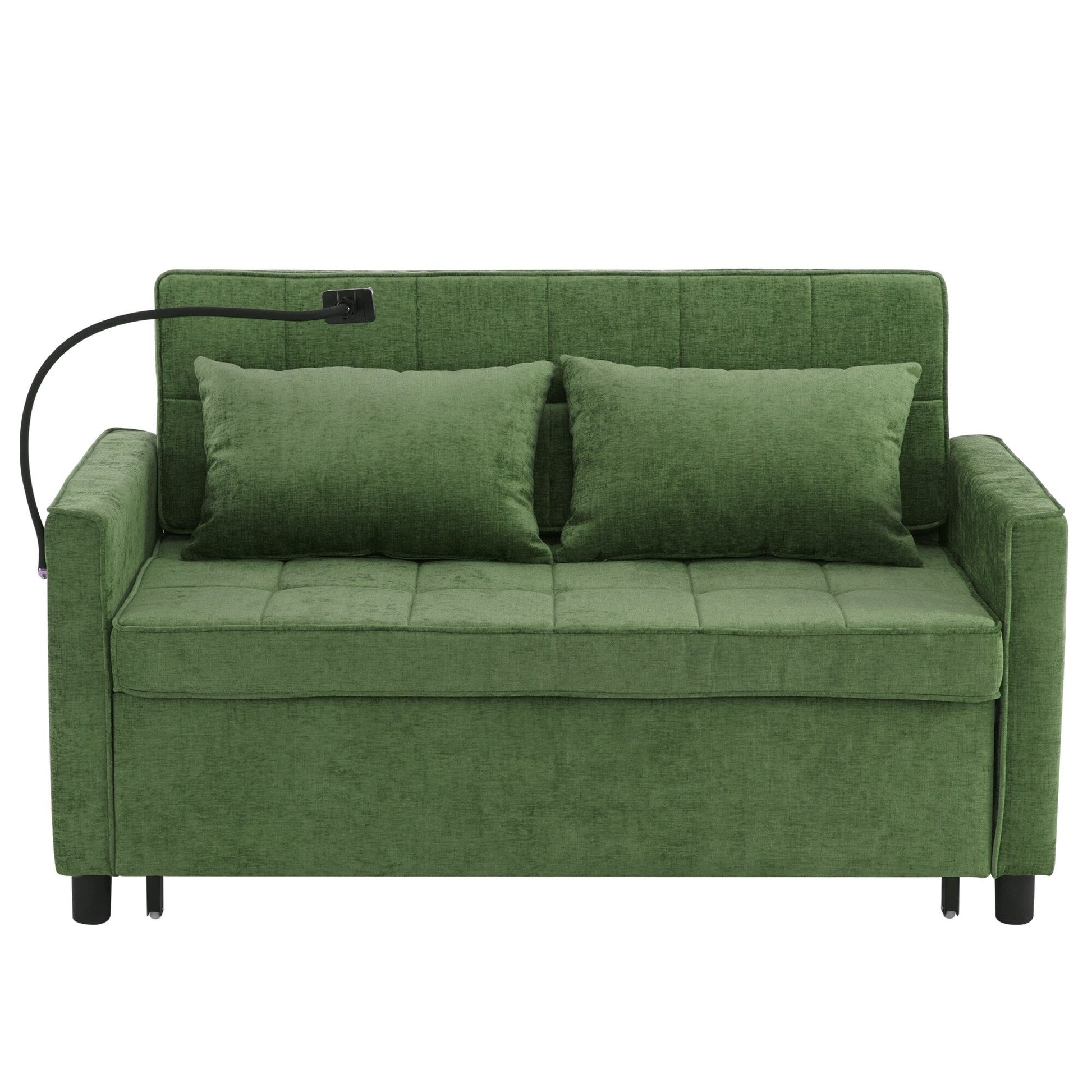Canapé-lit convertible en chenille de 56,9 W avec ports USB