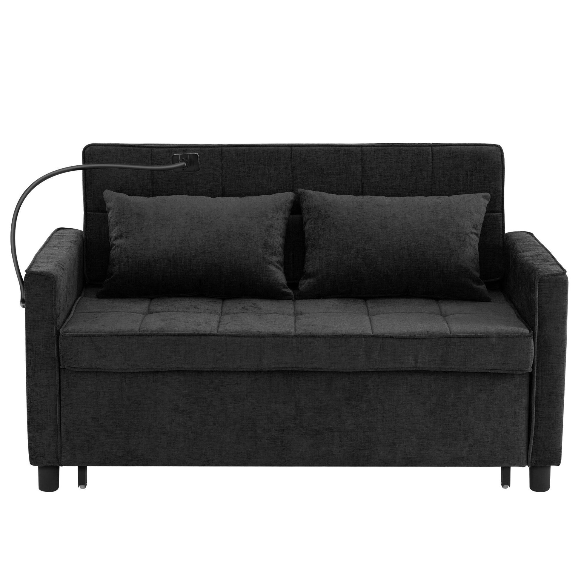 Canapé-lit convertible en chenille de 56,9 W avec ports USB