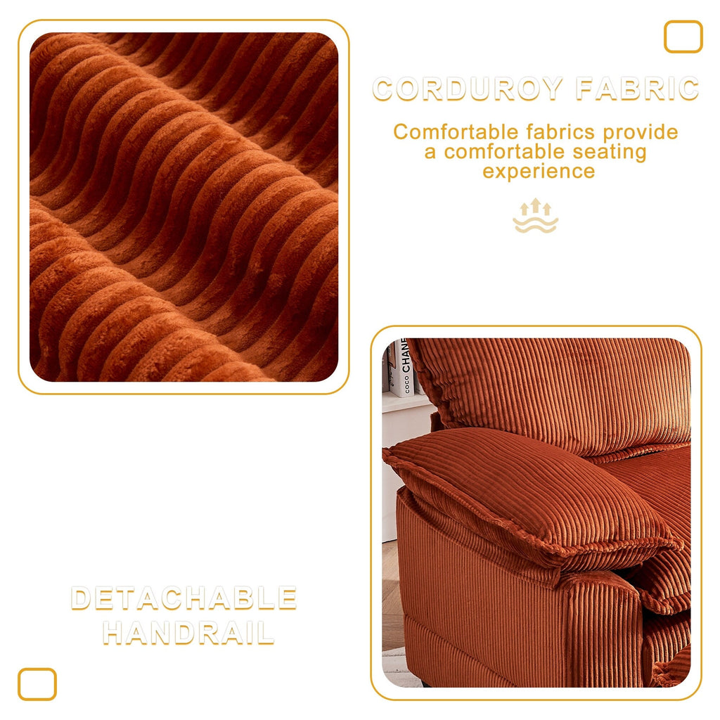 Fauteuil surdimensionné 56,9 W avec pouf, fauteuil de lecture pour chambre à coucher, canapé-lit paresseux, canapé-lit inclinable moderne surdimensionné pour une personne.