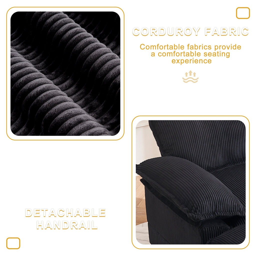 Fauteuil surdimensionné 56,9 W avec pouf, fauteuil de lecture pour chambre à coucher, canapé-lit paresseux, canapé-lit inclinable moderne surdimensionné pour une personne.