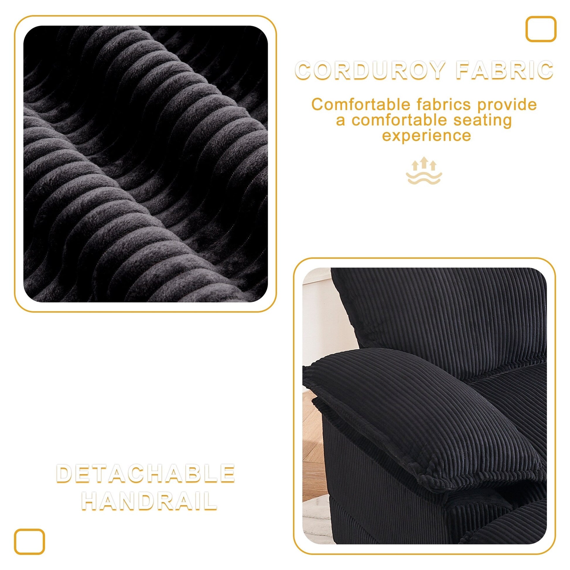Fauteuil surdimensionné 56,9 W avec pouf, fauteuil de lecture pour chambre à coucher, canapé-lit paresseux, canapé-lit inclinable moderne surdimensionné pour une personne.