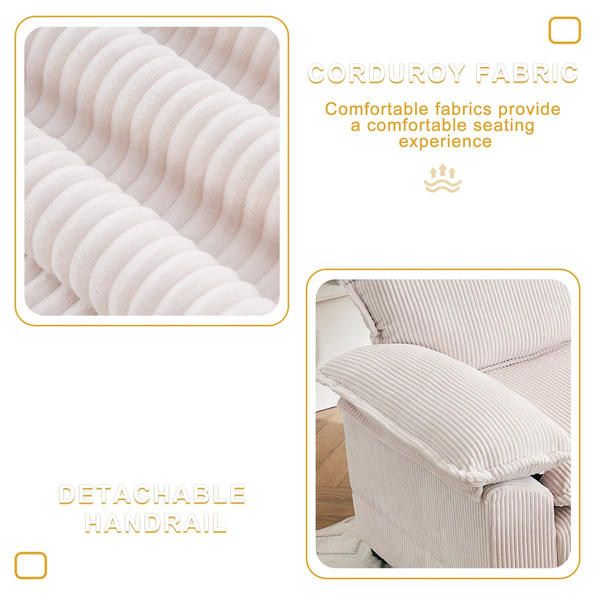 Fauteuil surdimensionné 56,9 W avec pouf, fauteuil de lecture pour chambre à coucher, canapé-lit paresseux, canapé-lit inclinable moderne surdimensionné pour une personne.