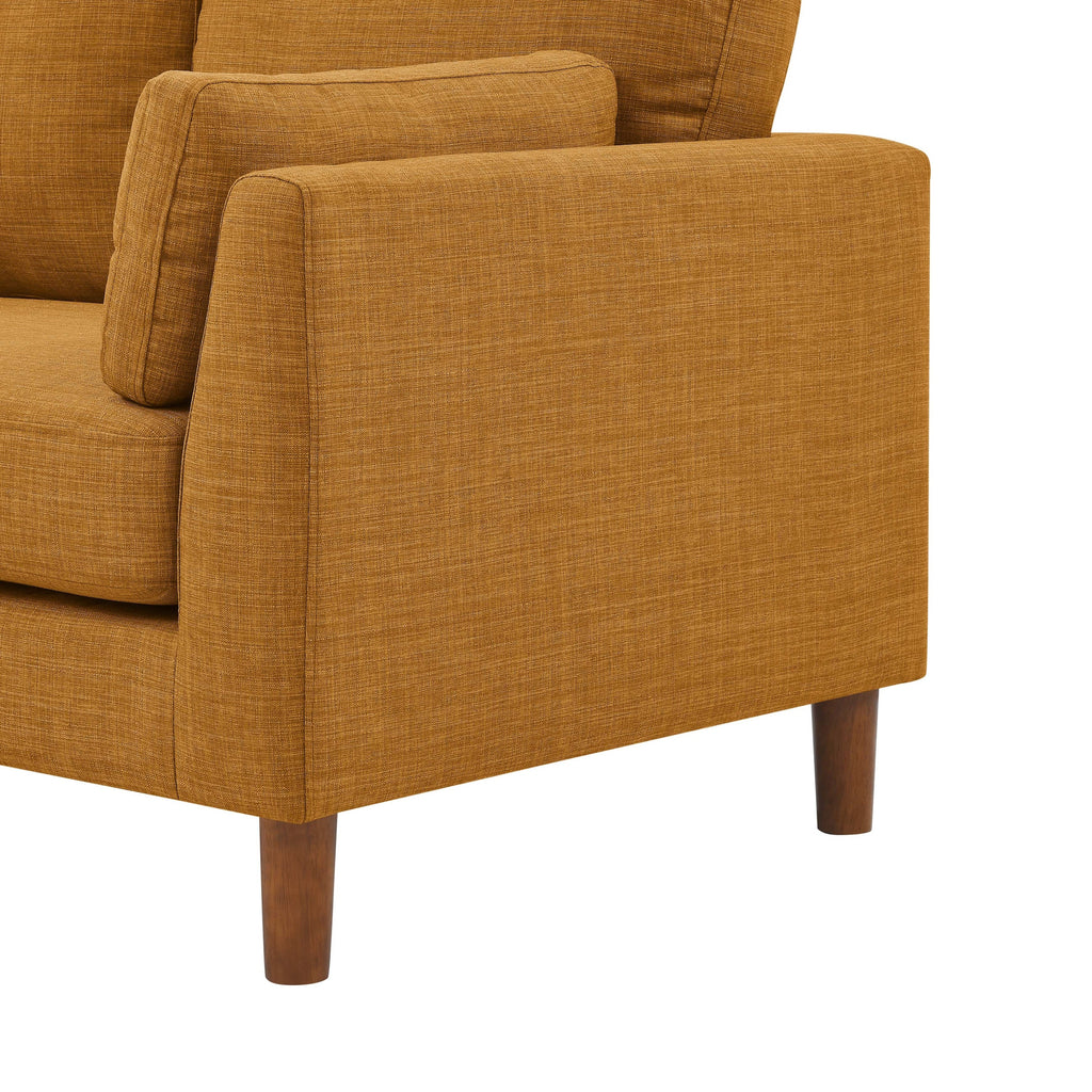 Canapé 2 places en tissu avec pieds en bois - 86 L x 145 l x 85 h (cm)