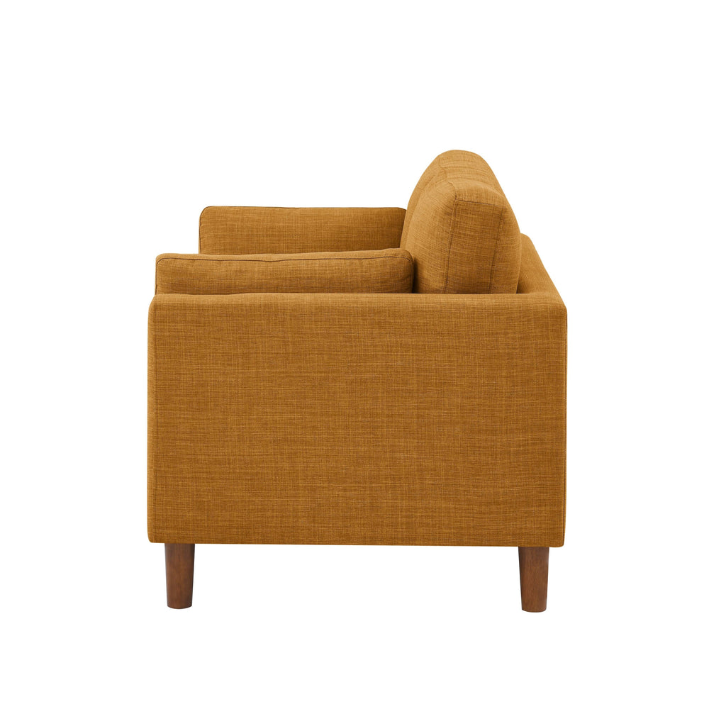 Canapé 2 places en tissu avec pieds en bois - 86 L x 145 l x 85 h (cm)