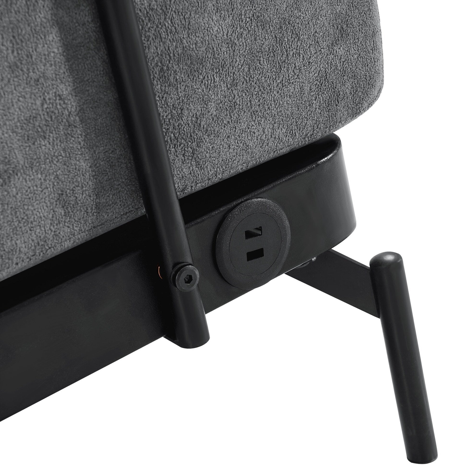 59 Chenille Modern Loveseat Sofa with USB Charging Ports, Cylindrical Armrests, and 440lb Capacity