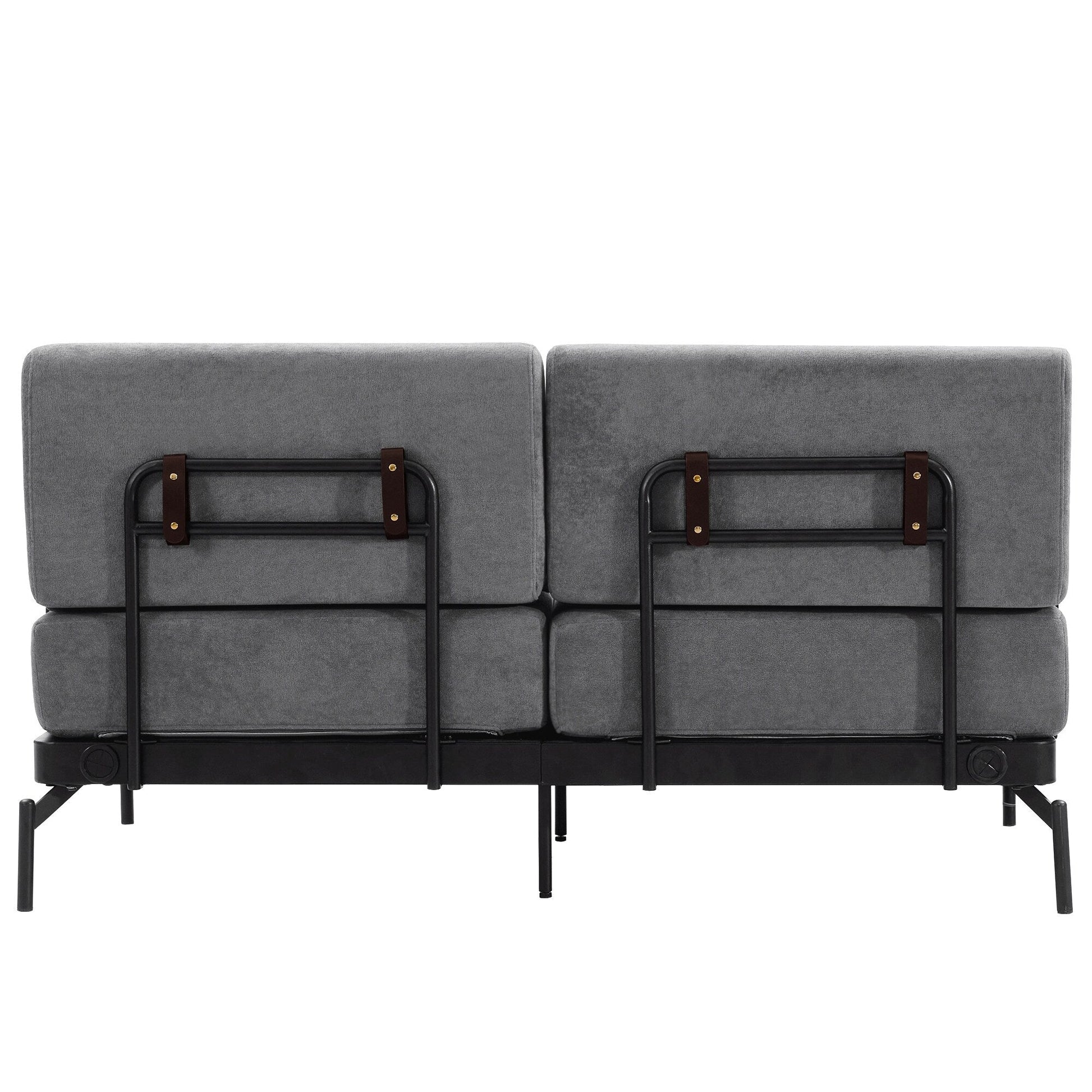 59 Chenille Modern Loveseat Sofa with USB Charging Ports, Cylindrical Armrests, and 440lb Capacity