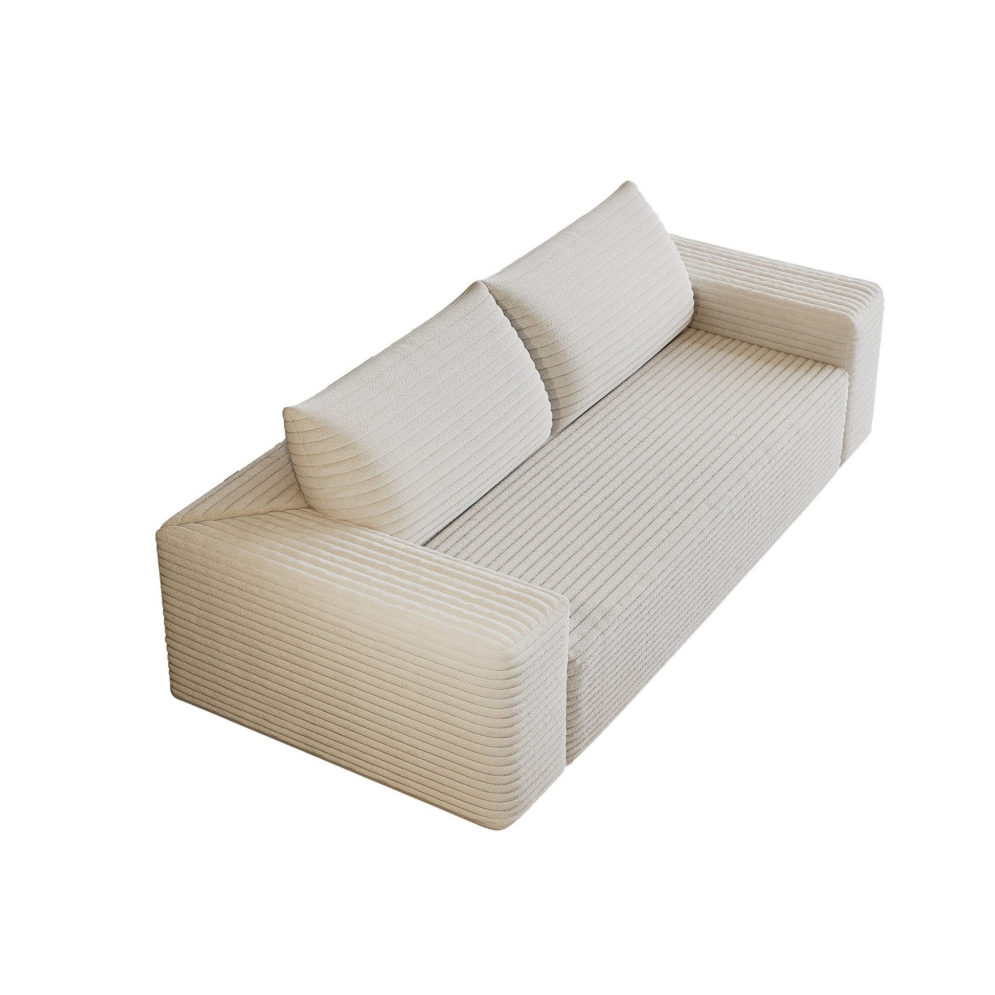 63 2 Setaser Canapé, Tissu Corduroy, Canapé Profond, Canapé Confortable, Pas d'Assemblage Nécessaire, 1 unité