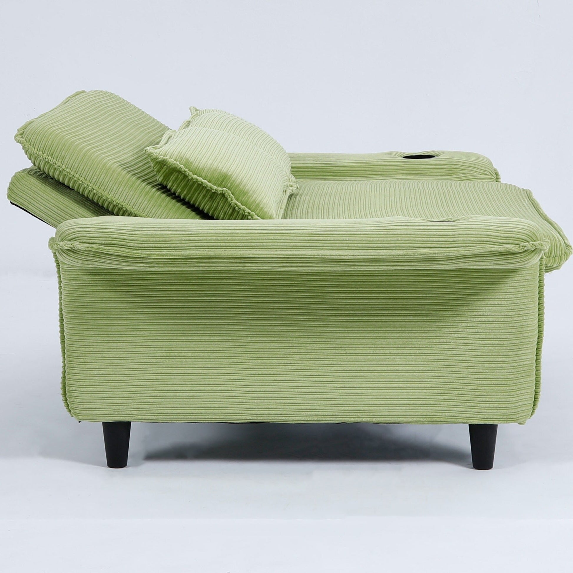 65.74-Inch Letter Striped Fabric Multi-Functional Sofa Bed,Suitable For Bedrooms And Living Rooms