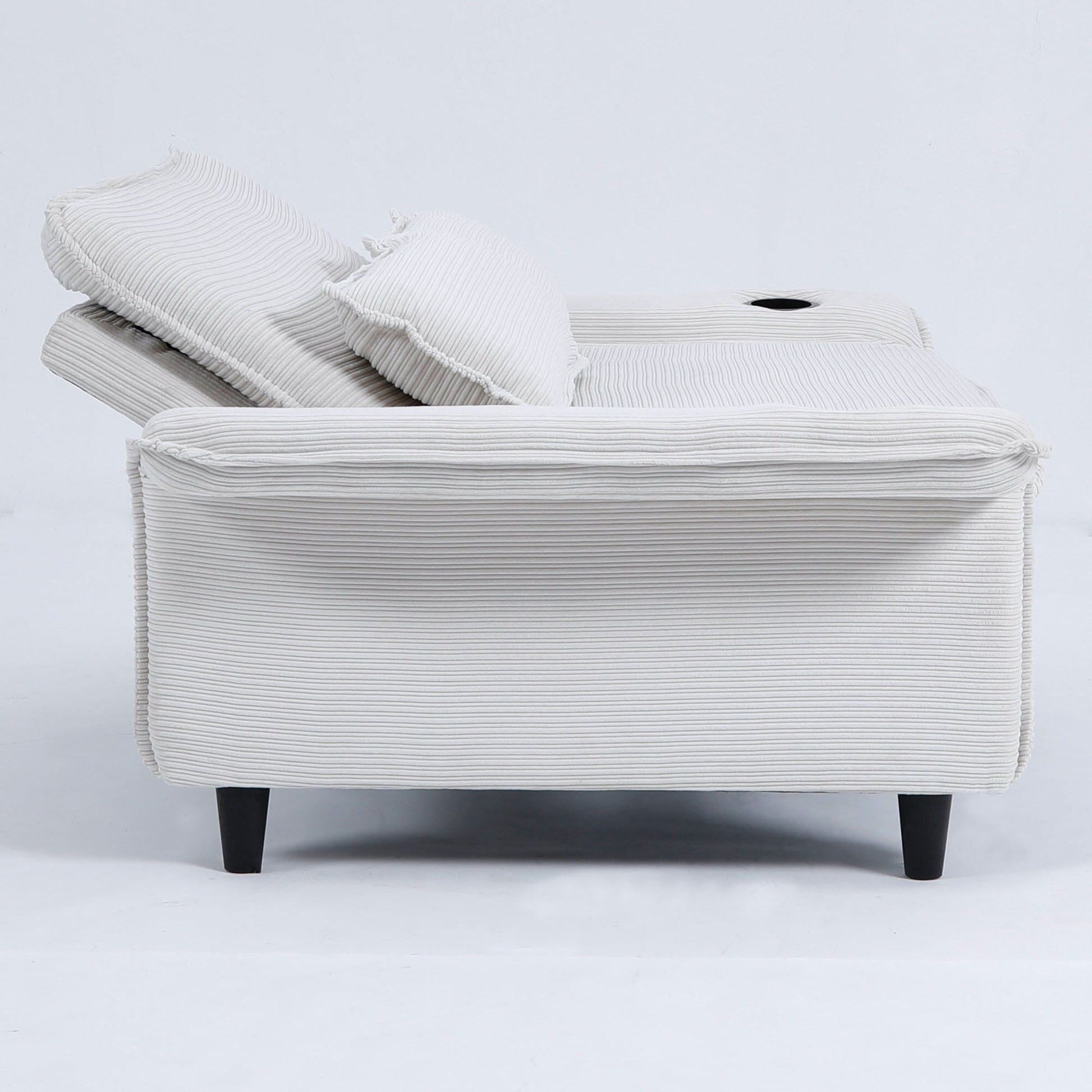 65.74-Inch Letter Striped Fabric Multi-Functional Sofa Bed,Suitable For Bedrooms And Living Rooms