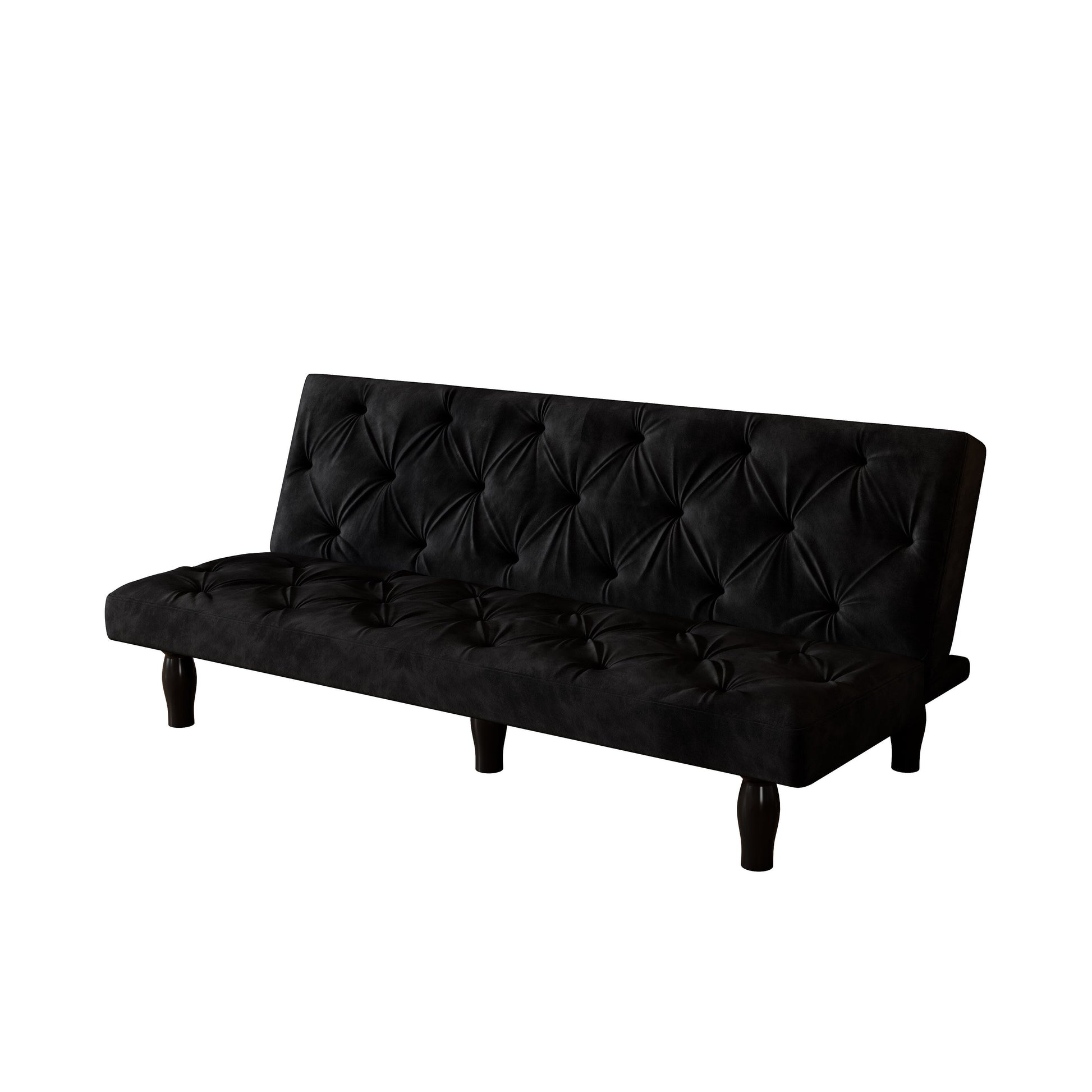 Canapé-lit 3 places en velours 66 avec structure en bois robuste et coussin en mousse haute élasticité pour salon