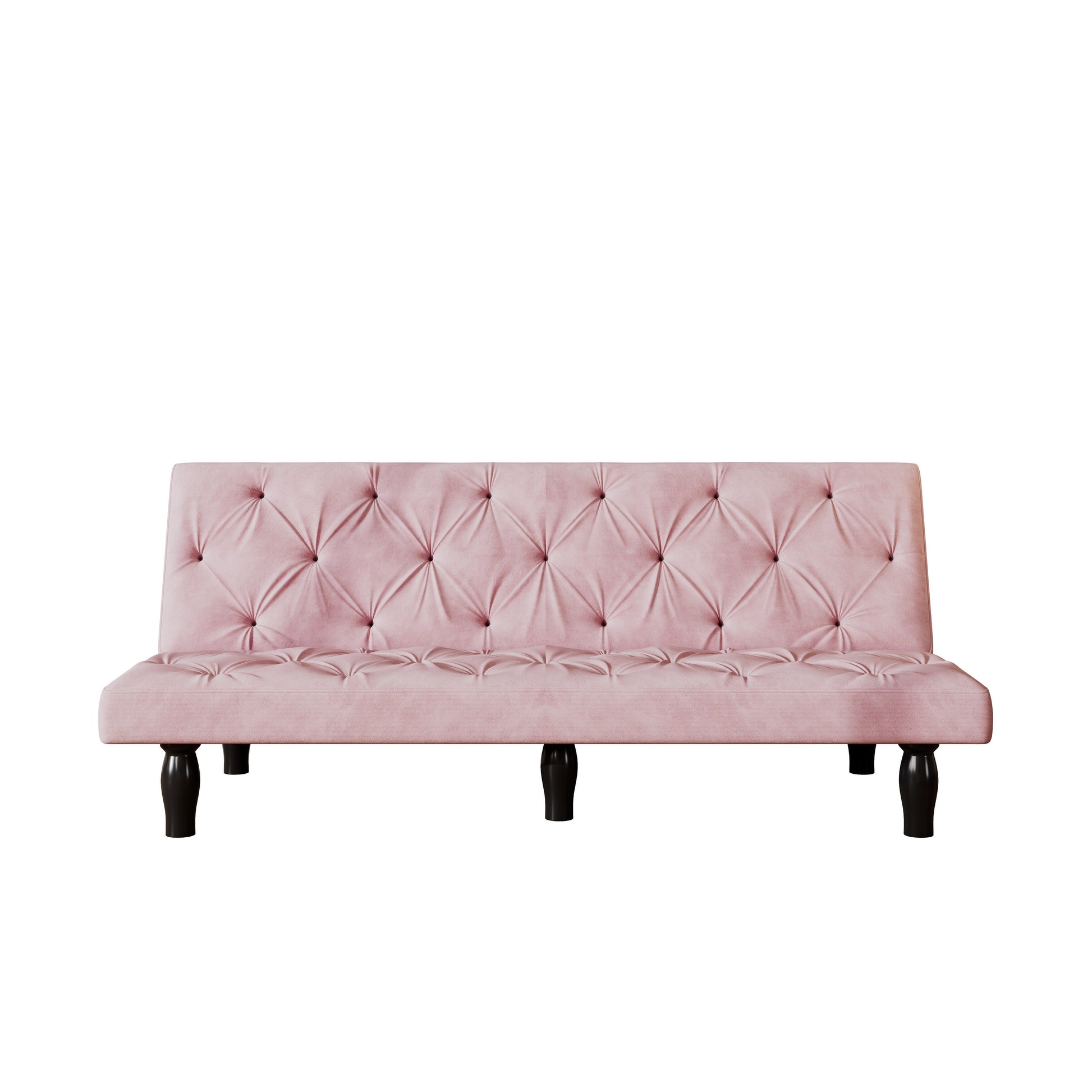 Canapé-lit 3 places en velours 66 avec structure en bois robuste et coussin en mousse haute élasticité pour salon