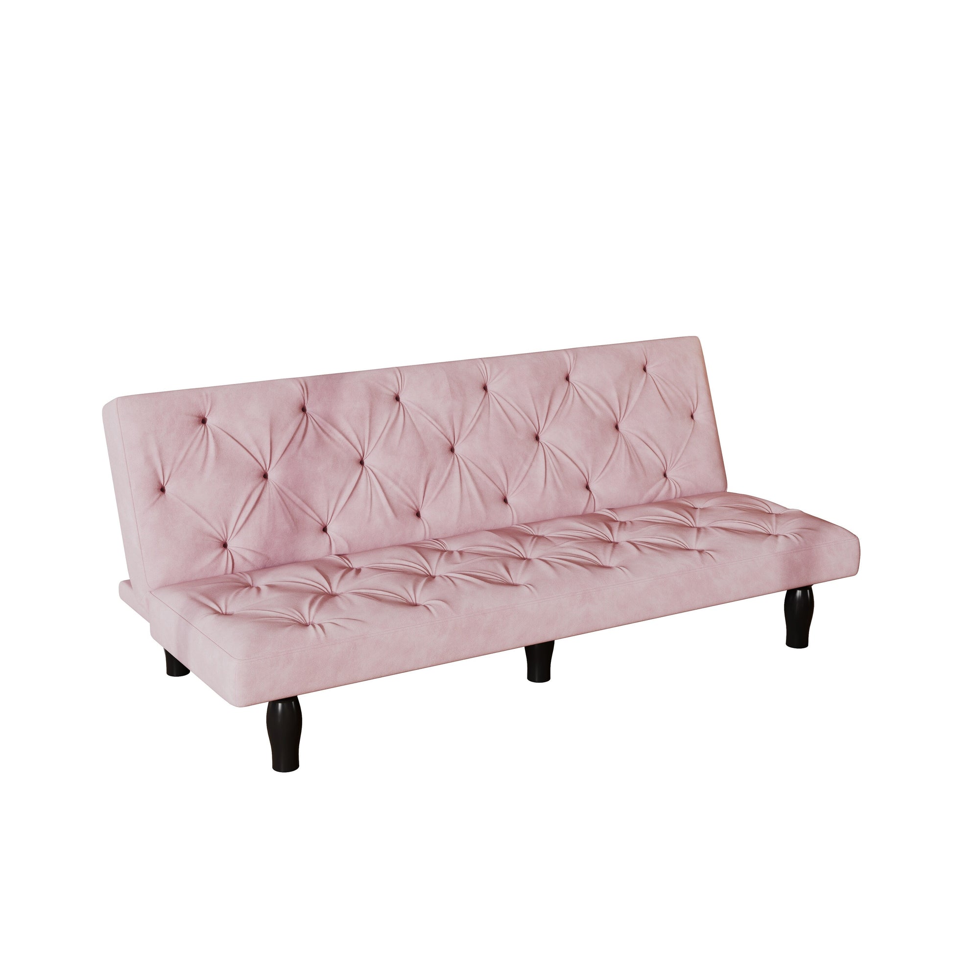 Canapé-lit 3 places en velours 66 avec structure en bois robuste et coussin en mousse haute élasticité pour salon