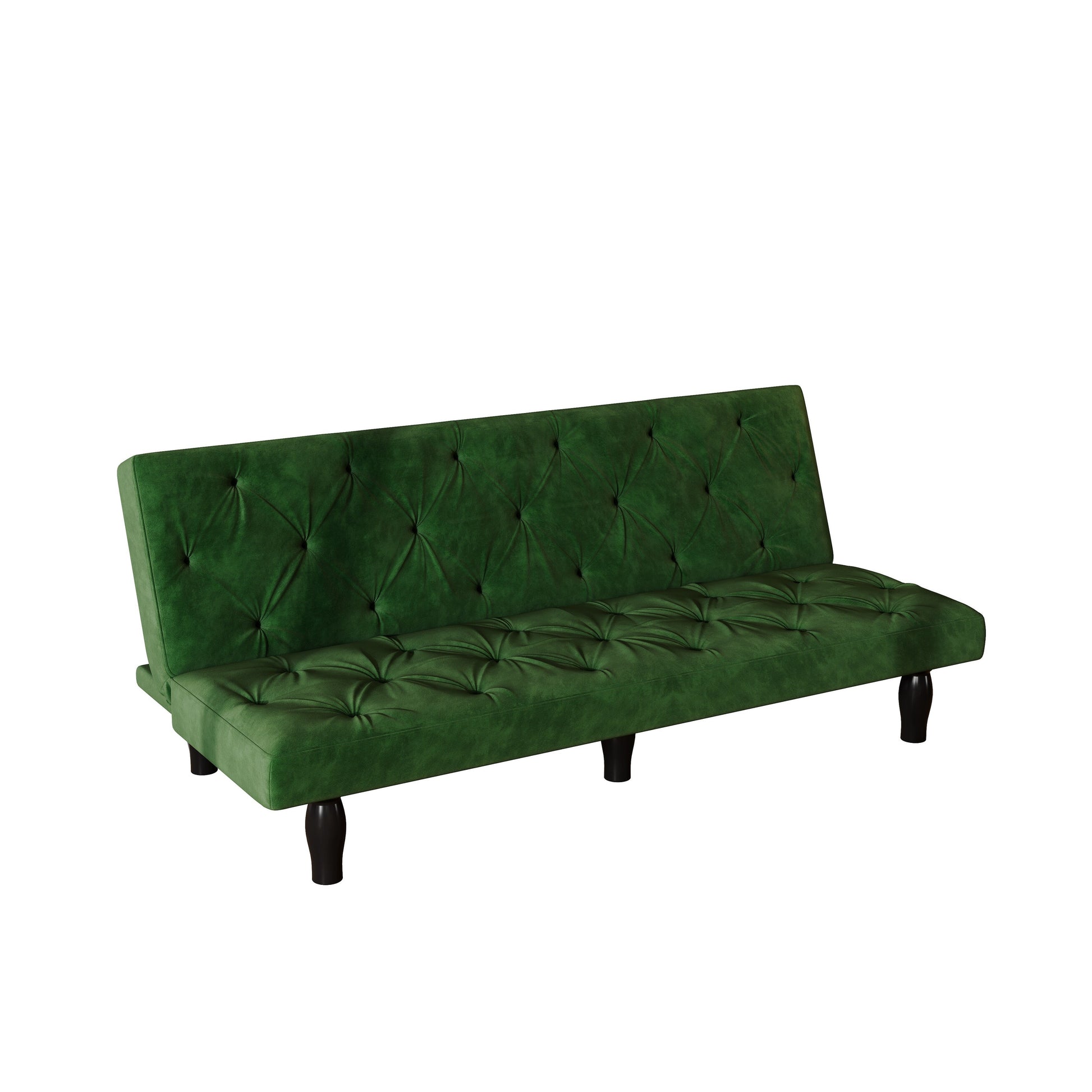 Canapé-lit 3 places en velours 66 avec structure en bois robuste et coussin en mousse haute élasticité pour salon