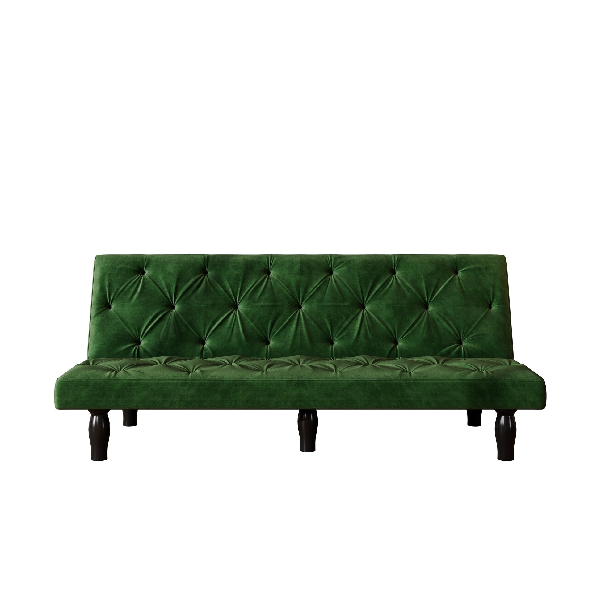 Canapé-lit 3 places en velours 66 avec structure en bois robuste et coussin en mousse haute élasticité pour salon