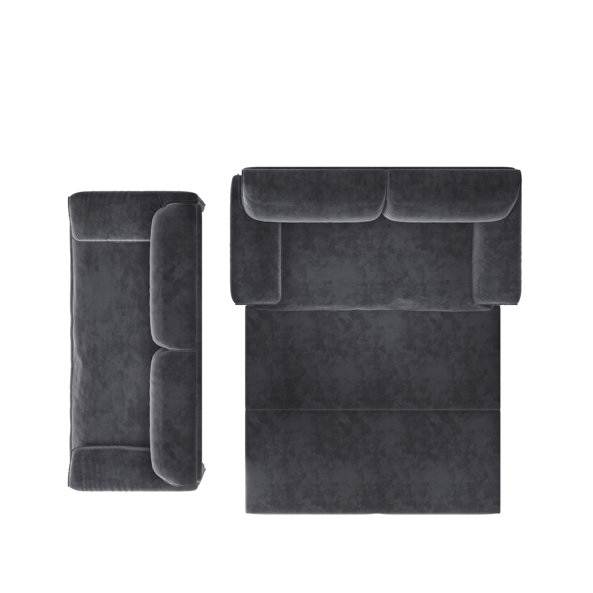 66Velvet 2-Seater Sleeper Sofa with Side Storage for Living Room,Apartment