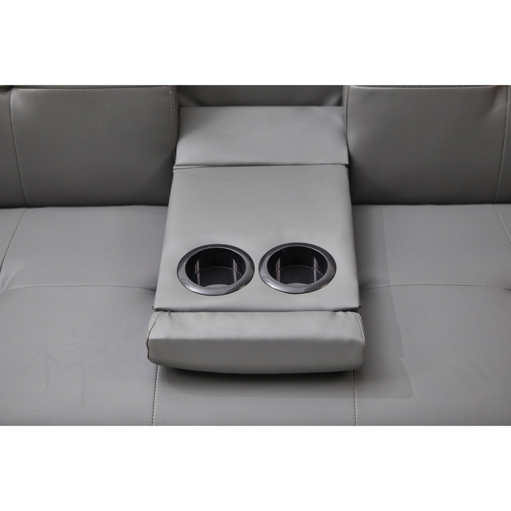 Canapé-lit double multifonctionnel pliable en PU avec table basse (67)