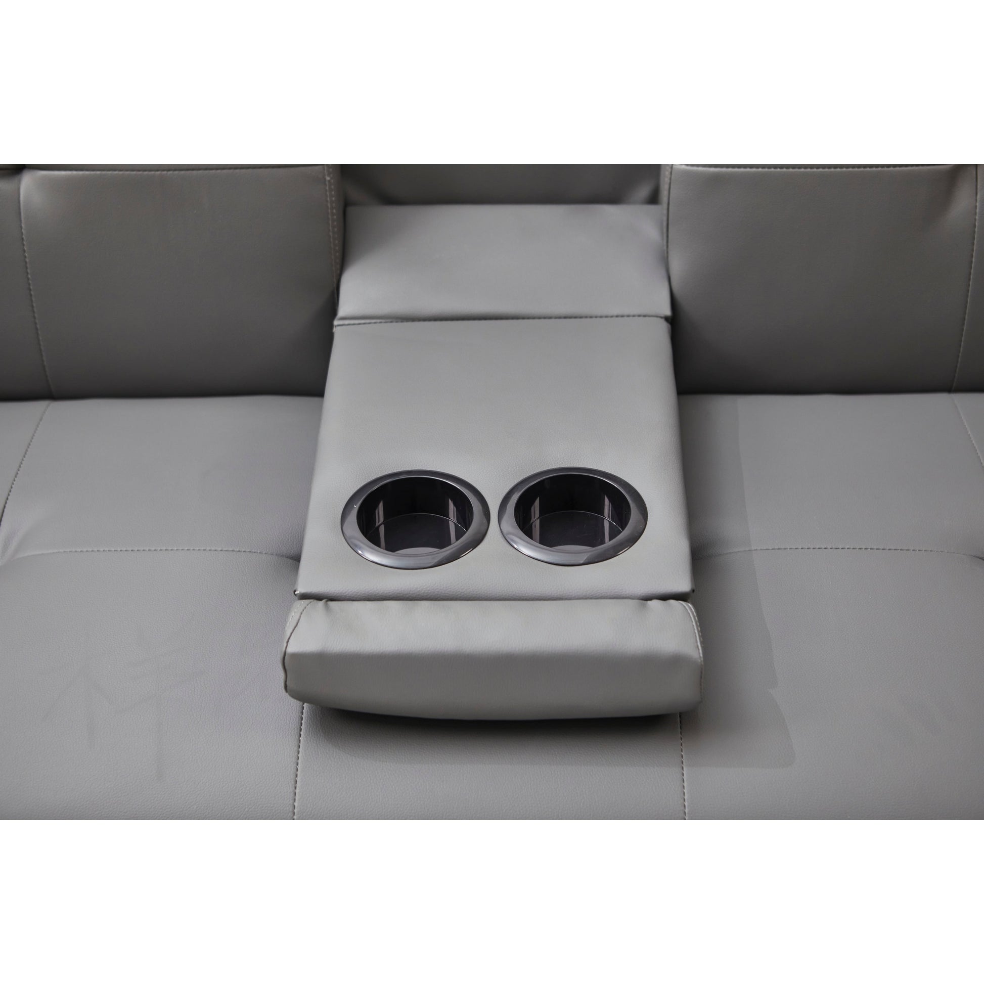Canapé-lit double multifonctionnel pliable en PU avec table basse (67)