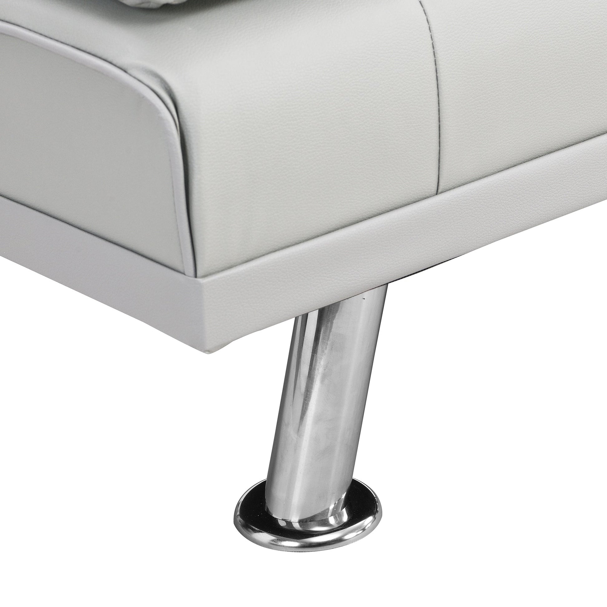 Canapé-lit double multifonctionnel pliable en PU avec table basse (67)