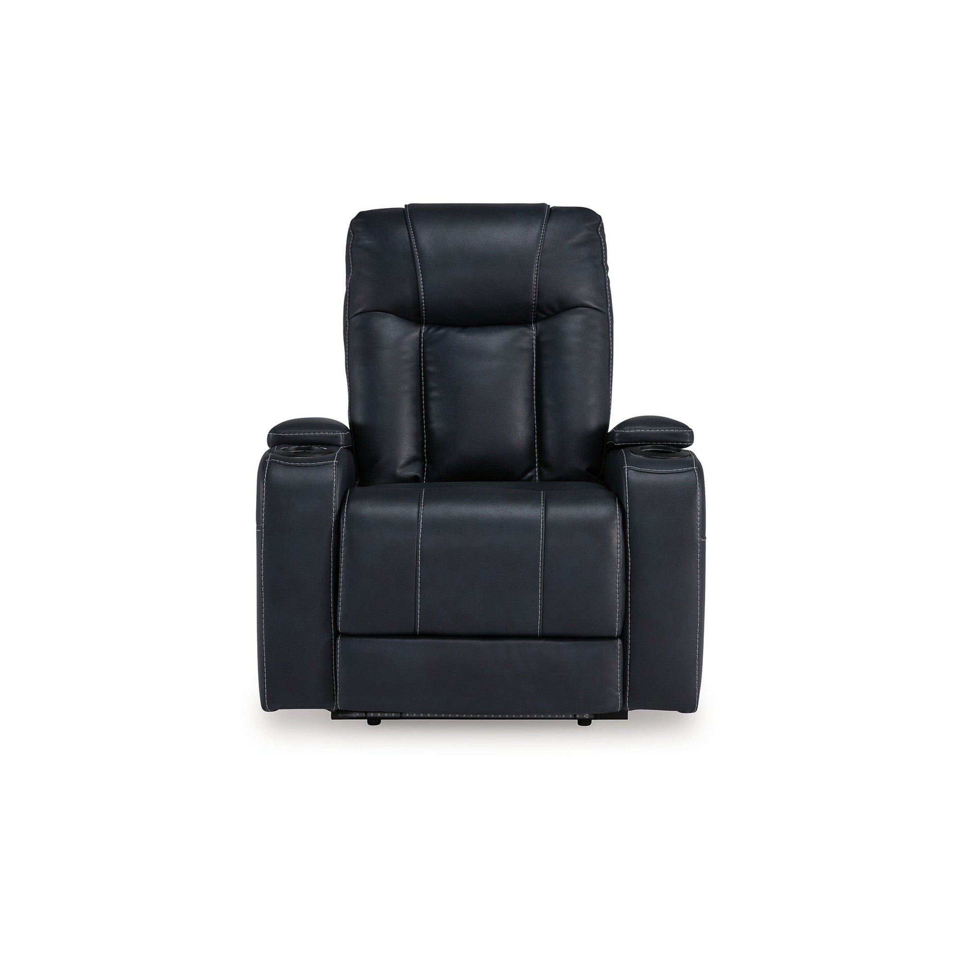 Callum Power Recliner Chair, Adjustable Headrest, Black Faux Leather