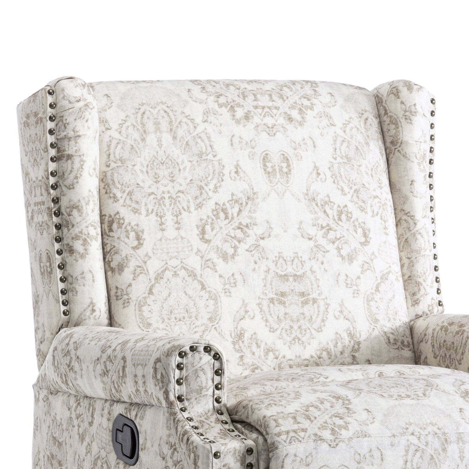 Lot de 2 chaises inclinables à bascule pivotantes à dossier manuel avec motif, 73,66 cm de largeur.